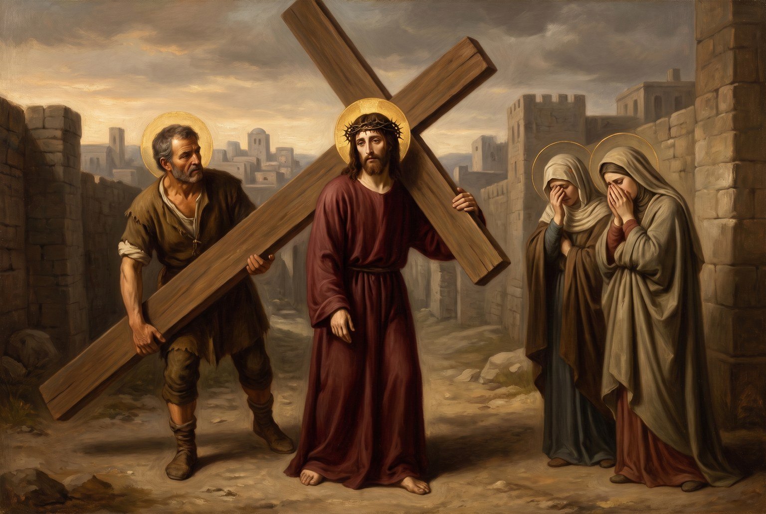 Cuarto Misterio Doloroso – Jesús con la cruz a cuestas