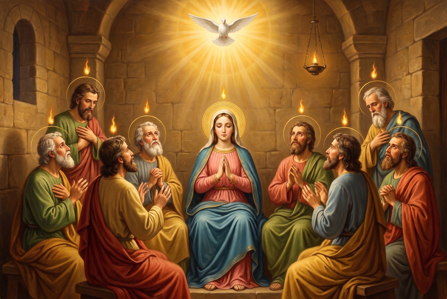 Tercer Misterio Glorioso – La venida del Espíritu Santo