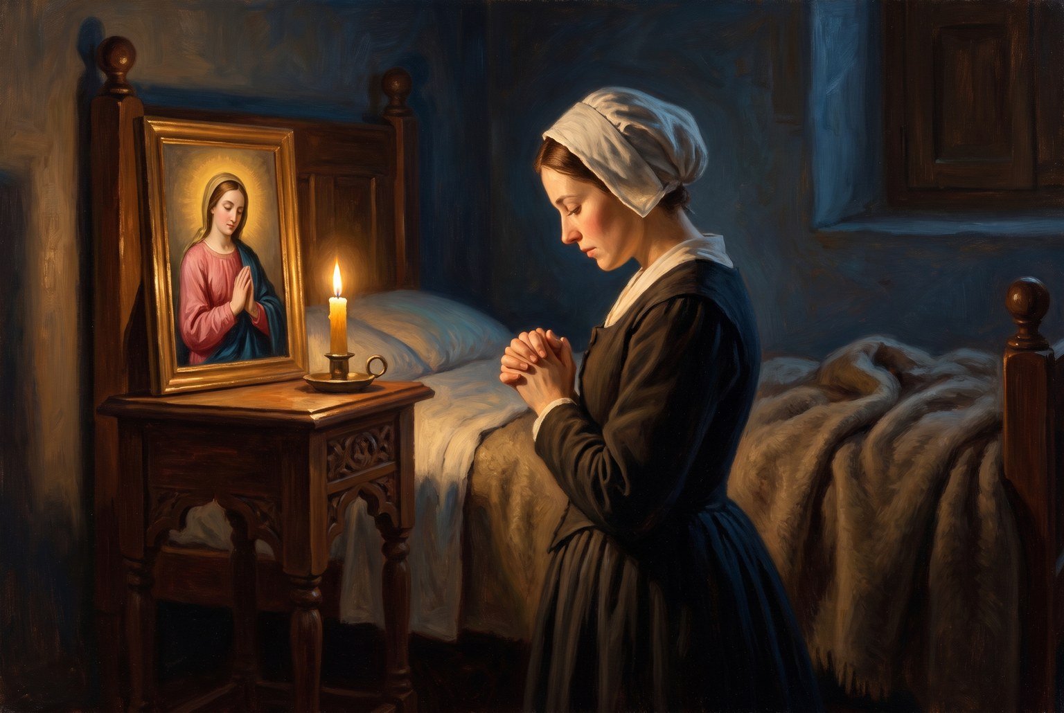 Oración a la Virgen antes de dormir